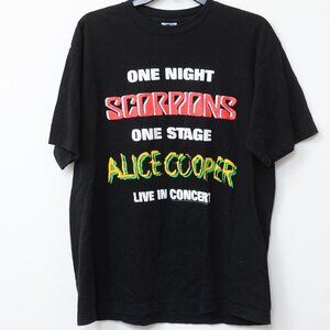 Vintage 1996 Scorpions‎ Alice Cooper Live Official Rock Band Tour T Shirt Large